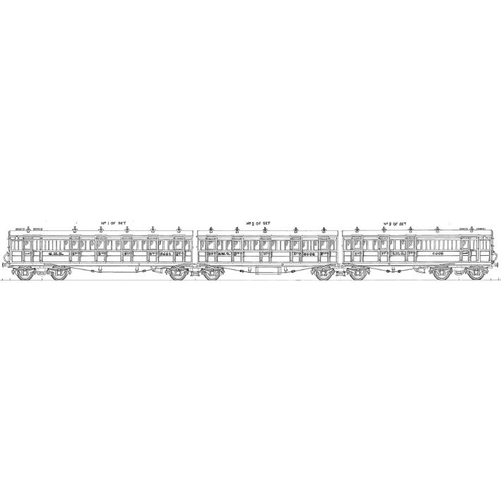 7mm scale drawing 179 : 112' 10 5/8" GNR triplet brake composite Diagram GN 218UU