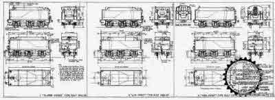 7mm scale drawing 304 : GROUP Gresley  4200 Gallon Group standard tender