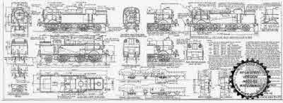 7mm scale drawing 310 : N2 Gresley 0-6-2 suburban tank engine