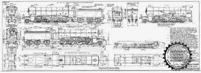 7mm scale drawing 312 : O2/2 Gresley 2-8-0 goods engine with GN Cab to LNER gauge