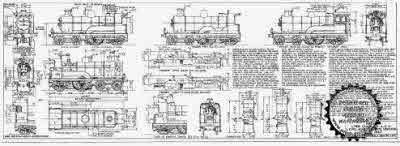 7mm scale drawing 322 : D3 Ivatt 4-4-0 Engine with level runing plate (loco only)