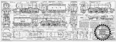 7mm scale drawing 327 : A1 Gresley 4-6-2 Pacific with short travel valvesand coal rail tender