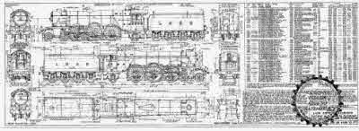 7mm scale drawing 329 : A3 Gresley 4-6-2 Right hand drive and new type tender