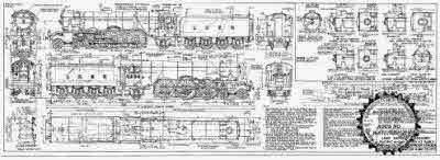 7mm scale drawing 331 : A3 Gresley 4-6-2 Early left hand drive and corridor tender