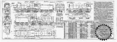 7mm scale drawing 336 : D16/3 Gresley/Holden 4-4-0 Rebuilt Claud Hamilton passenger engine