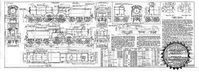 7mm scale drawing 337 : D16/1 /2 Gresley/Holden 4-4-0 (GE H88) Super Claud passenger engine