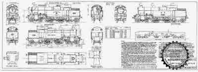 7mm scale drawing 340 : H2 Jones 4-4-4 (Met H) tank engine