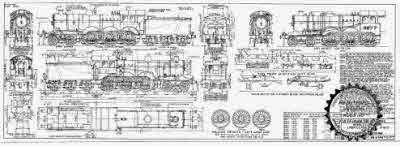 7mm scale drawing 344 : B12/2 Gresley/Holden 4-6-0 passenger engine