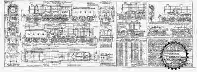 7mm scale drawing 345 : B12/GE Gresley/Holden 4-6-0 passenger engine with ACFI equipment