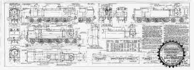 7mm scale drawing 357 : A6 Worsdell/Raven 4-6-2 (NE W) includes original 4-6-0 tank engine