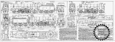 7mm scale drawing 371 : C1 Ivatt 4-4-2 (GN C1) 4 cyl compounds Nos 292 & 1421