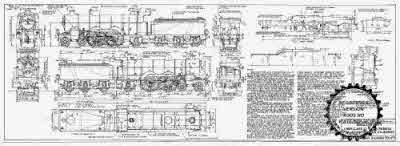 7mm scale drawing 374 : C1 Gresley/Ivatt 4-4-2 (GN C1) No 279 with 4 cyls & Walschaerts valve gear