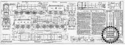 7mm scale drawing 377 : C7/1 Raven 4-4-2 (NE Z & Z1) express passenger engine
