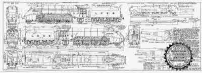 7mm scale drawing 386 : P2/2 Gresley 2-8-2 engines 2003+ 2004+ 2005