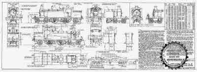 7mm scale drawing 398 : C15 Reid 4-4-2 (NB M) tank engine