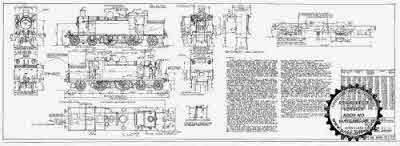 7mm scale drawing 399 : C16 Reid 4-4-2 (NB L) tank engine