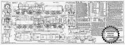 7mm scale drawing 403 : D49/1 Gresley 4-4-0 Shire Passenger engine