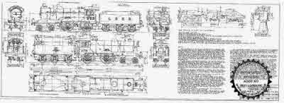 7mm scale drawing 407 : D49/4 Thompson/Gresley 4-4-0 Hunt class rebuilt as 2 cyl engine