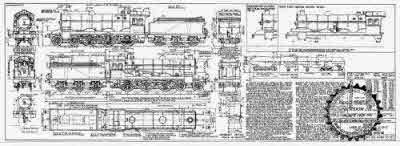 7mm scale drawing 424 : B15 Raven 4-6-0 (NE S2) mixed traffic engine