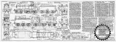7mm scale drawing 455 : D34 Reid 4-4-0 (NBR K) Glen class passenger engine
