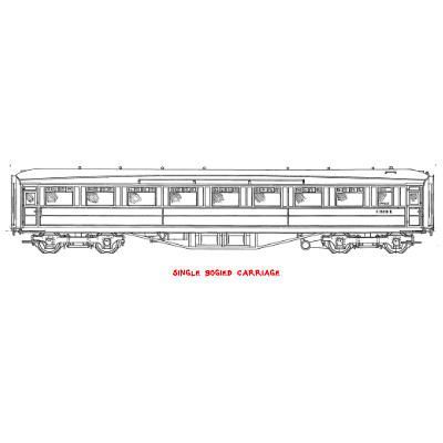 7mm scale drawing 107 : 61' 6" Gresley composite restaurant car Diagram 187 266