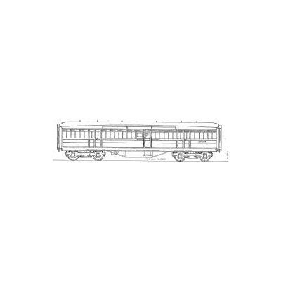 N Gauge kit 195 : 52' 6" Gresley corridor luggage van Diagram 111 154 282