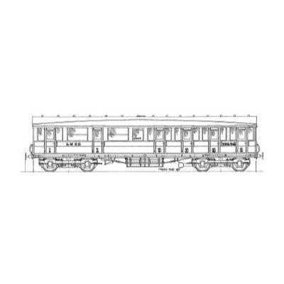 N Gauge kit 110 : 51' 1½" Gresley semi corridor lavatory composite diag 49 50