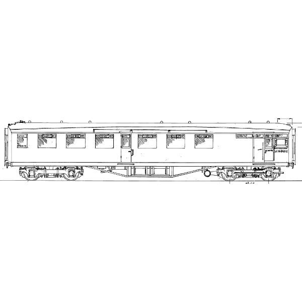 4mm kit 153 : 61' 6" Gresley Tourist open brake 3rd class NEA diagram 179 and SSA   Diagram 308 (pre order)