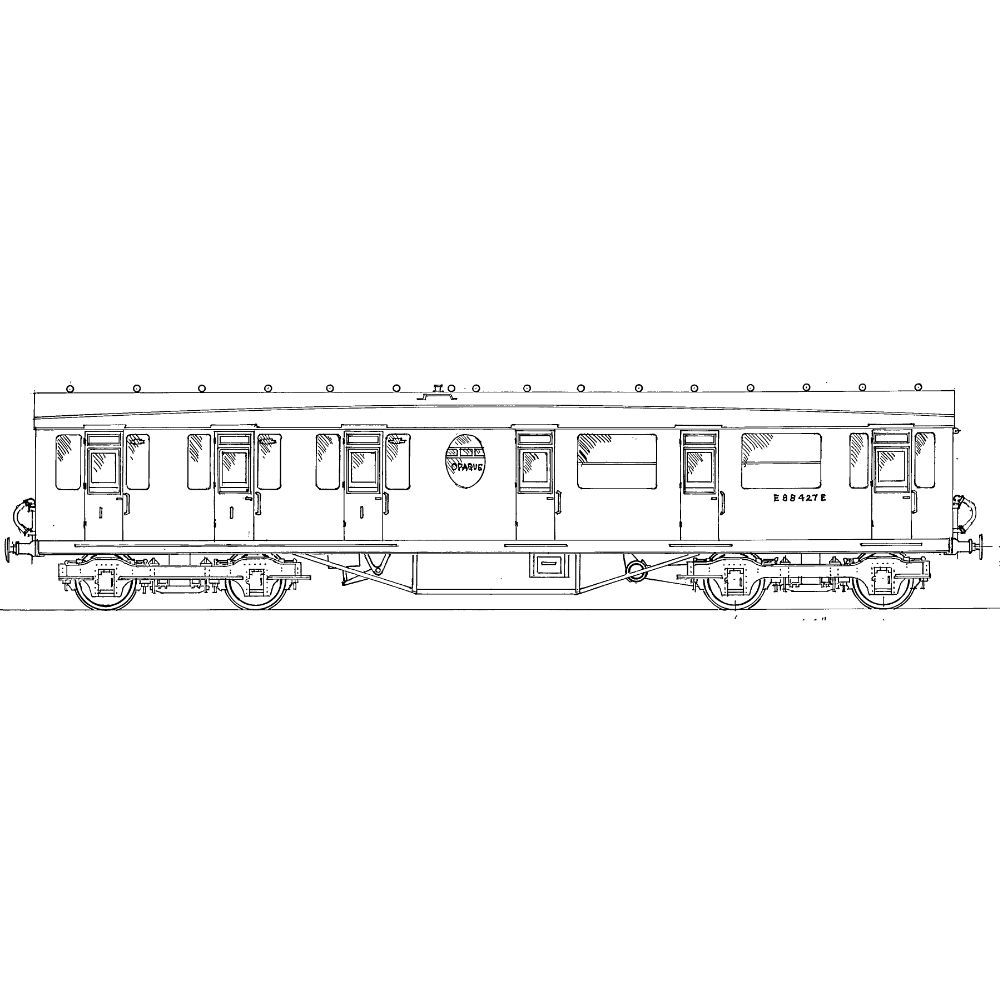 4mm kit 610 :  Thompson 52' 4" semi corridor lavatory composite