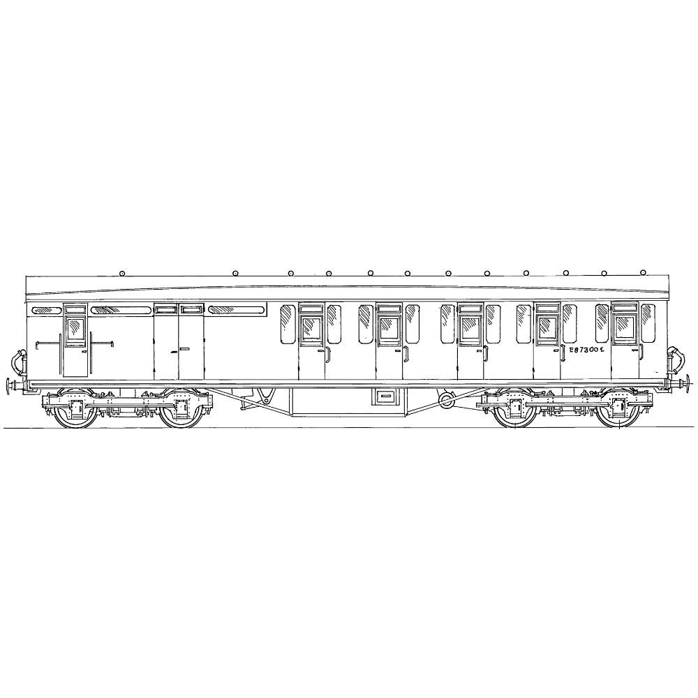 N Gauge kit 616 :  Thompson 52' 4" ordinary brake 3rd 5 compartments