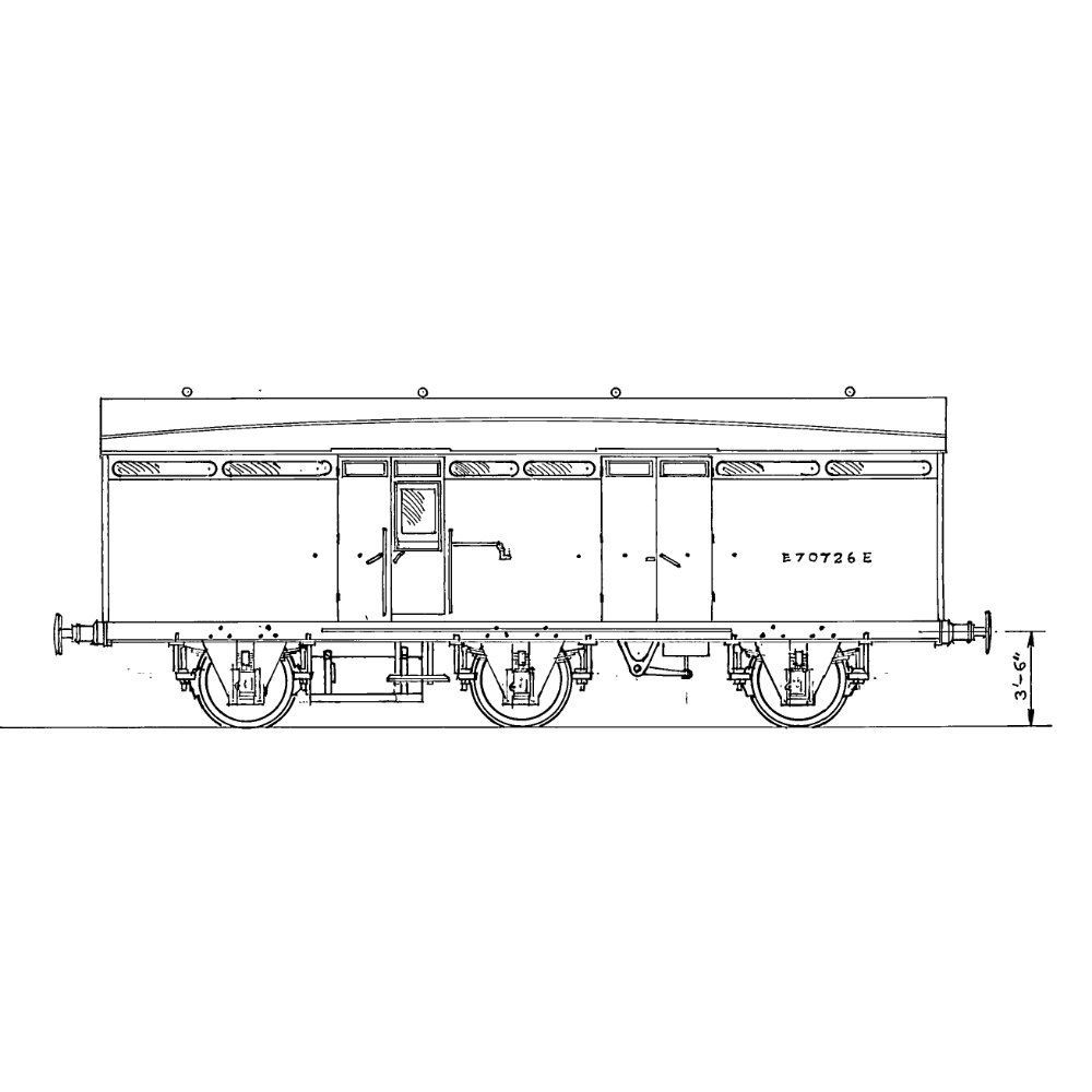 4mm kit 614 : 32' 0 4mm kit 614 : 32' 0" Thompson 6 wheel BZ van Diagram 358