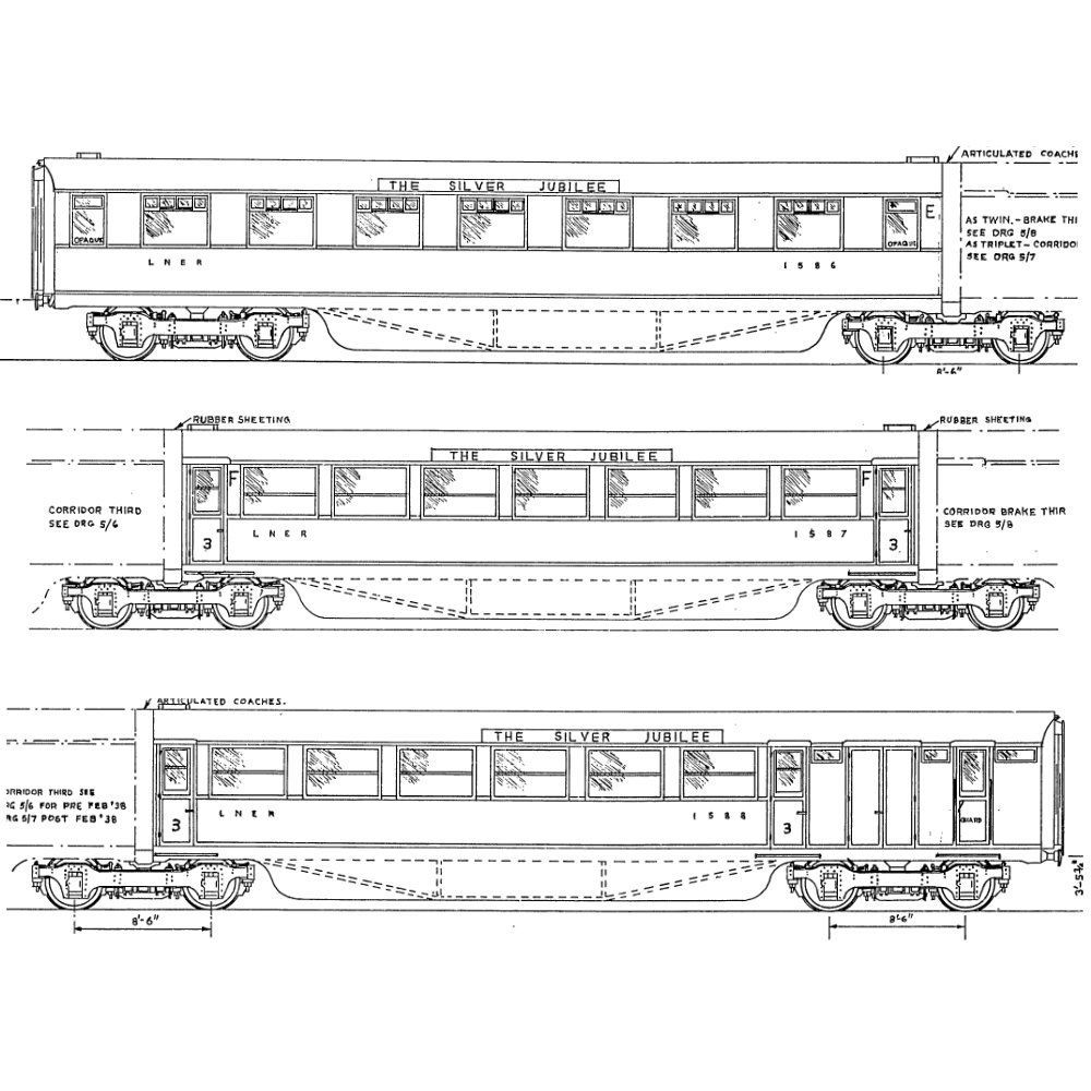 4mm kit 5.EFG : Silver Jubilee Train triplet brake third 4mm kit 5.EFG : Silver Jubilee Train triplet brake third