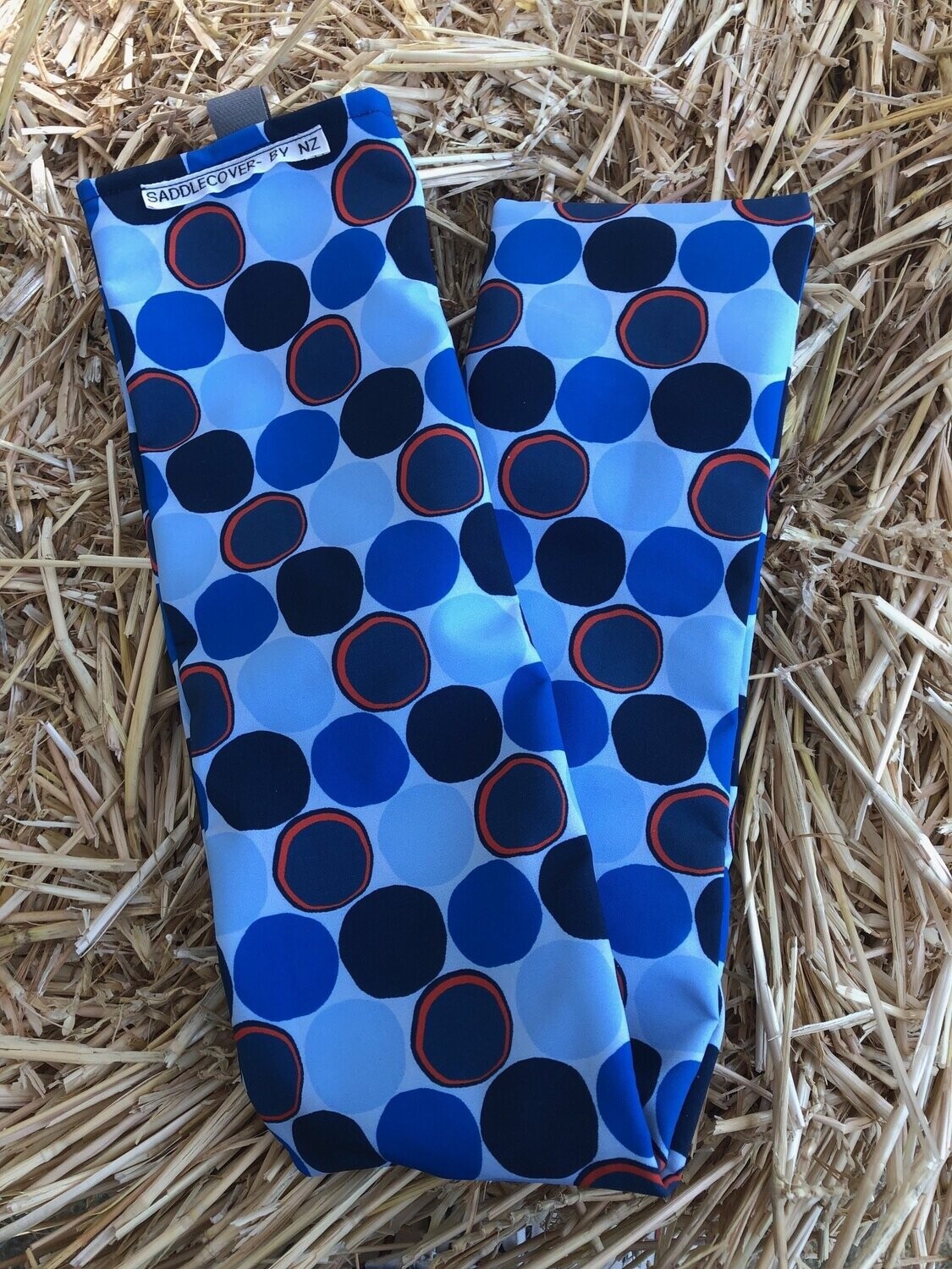 Schweifschoner Blau / Muster Kreise