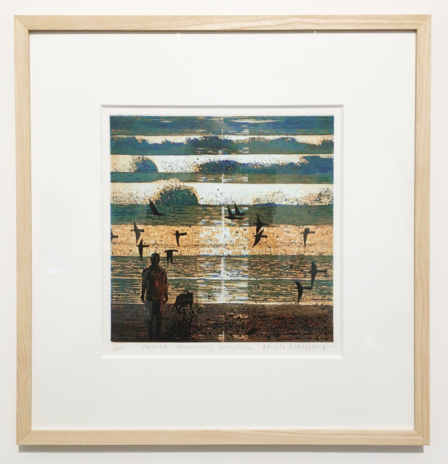 ​Niall Naessens, 'Artist Observing Sunrise', framed