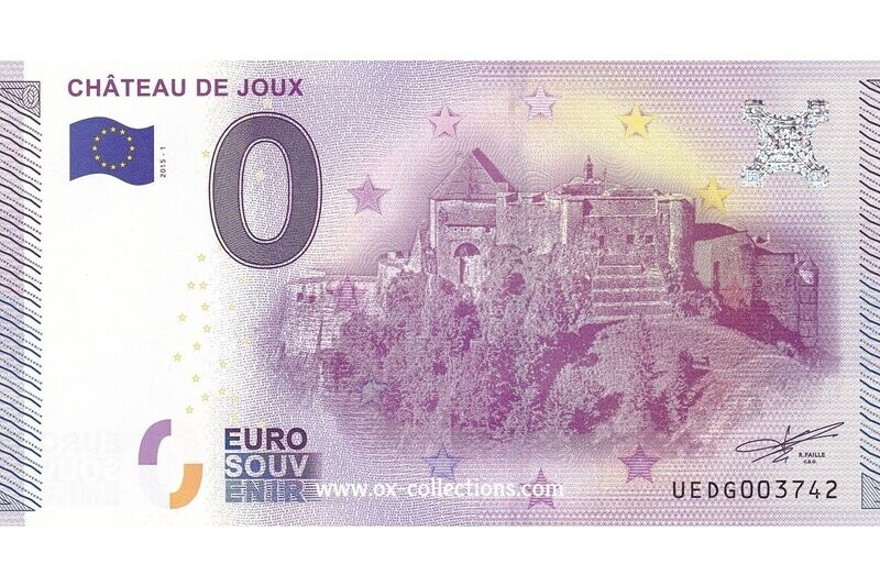 0 Euro-Schein Château de Joux 2015-1 Souvenir