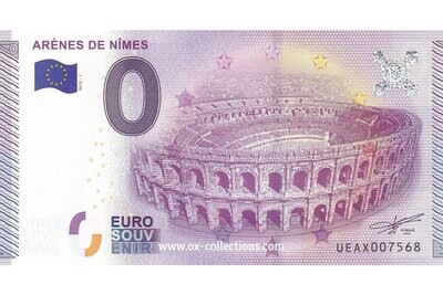 Zero Euro Note Arènes de Nîmes 2015-1 souvenir