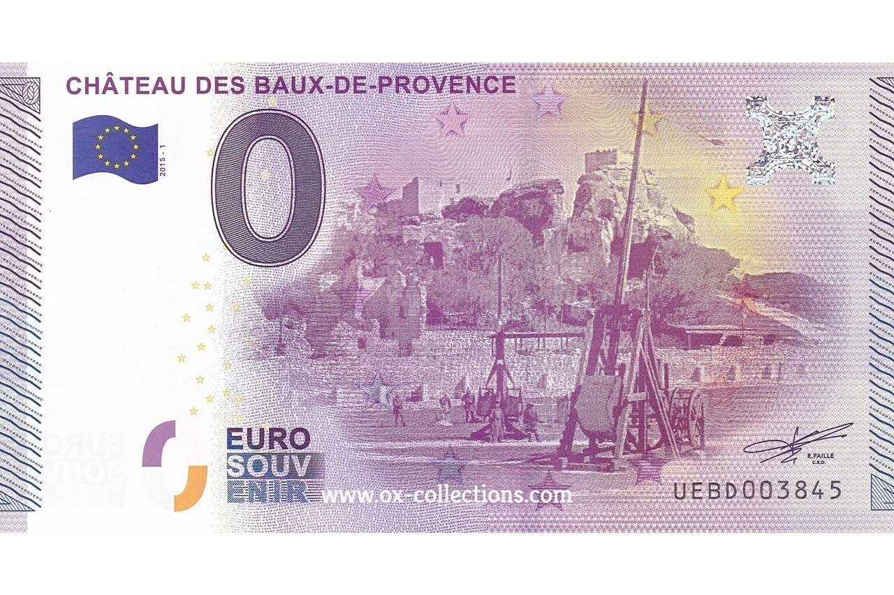 0 Euro-Schein Château des Baux-de-Provence 2015-1 Souvenir