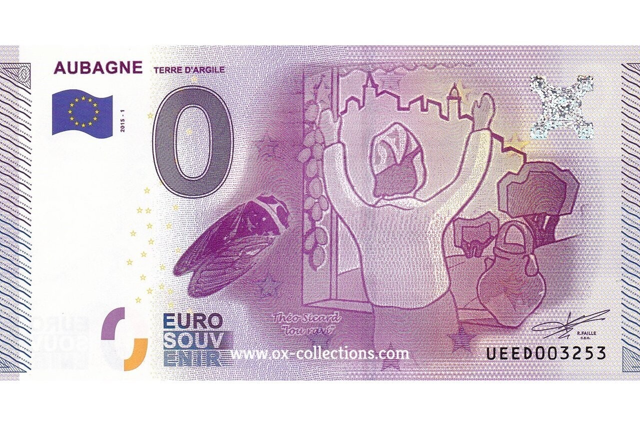 0 Euro-Schein Aubagne 2015-1 Souvenir