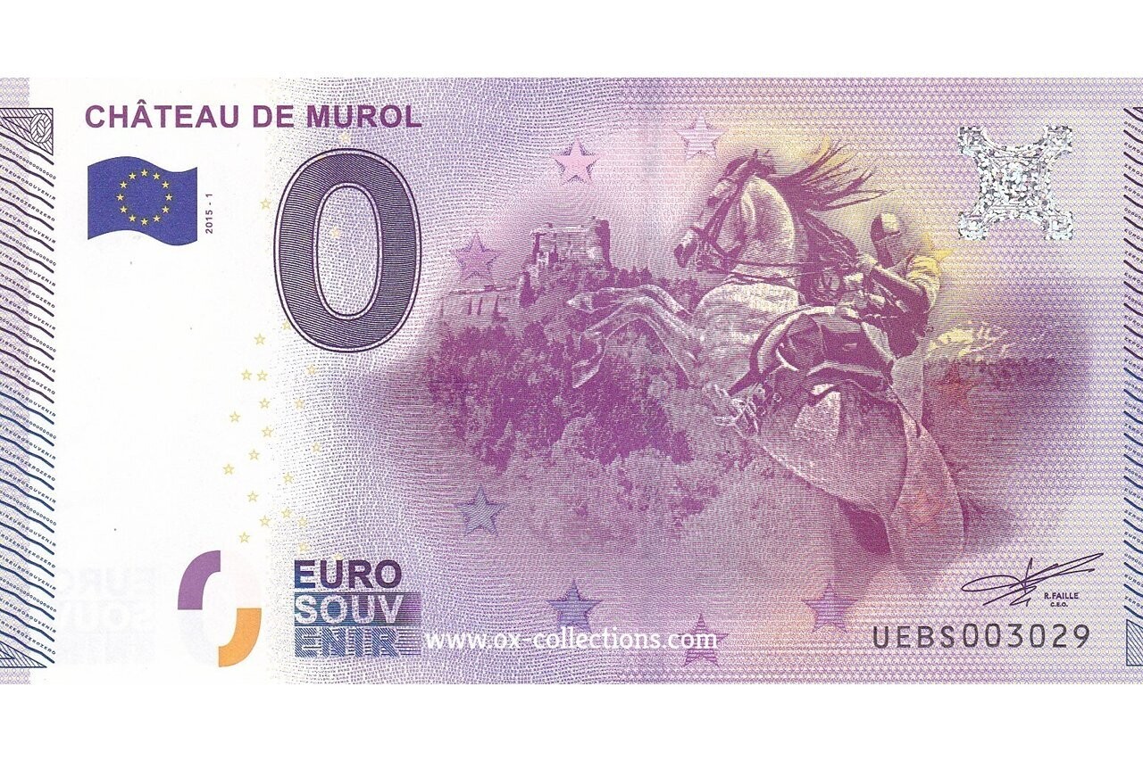 Billet 0 euro Château de Murol 2015-1 souvenir