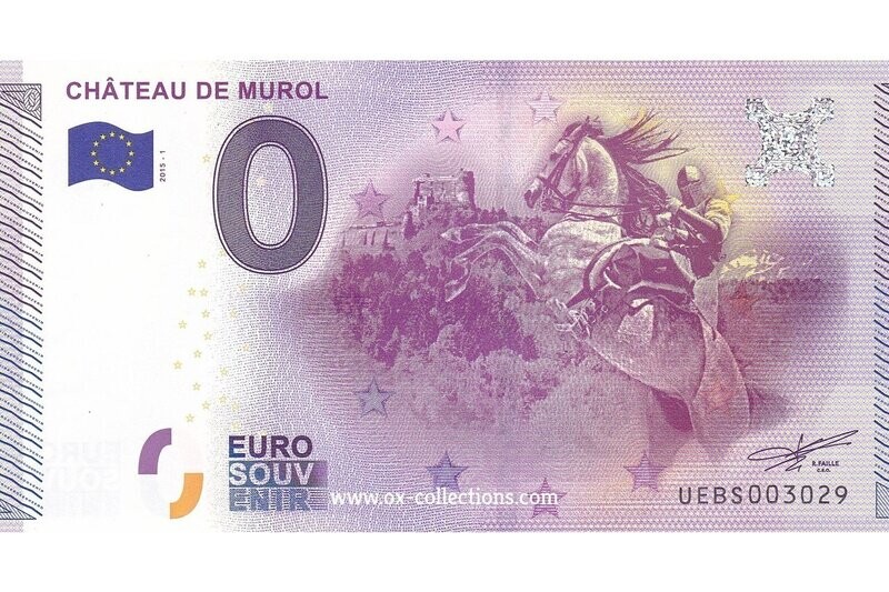 0 Euro-Schein Château de Murol 2015-1 Souvenir