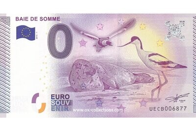 Zero Euro Note Baie de Somme 2015-1 souvenir