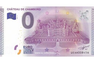 0 Euro-Schein Château de Chambord 2015-2 Souvenir