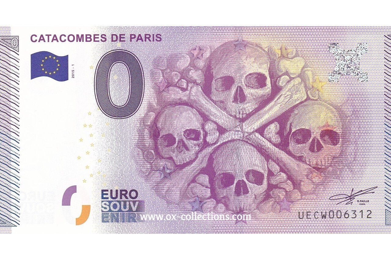 0 Euro-Schein Catacombes de Paris 2015-1 Souvenir