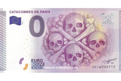 0 Euro-Schein Catacombes de Paris 2015-1 Souvenir