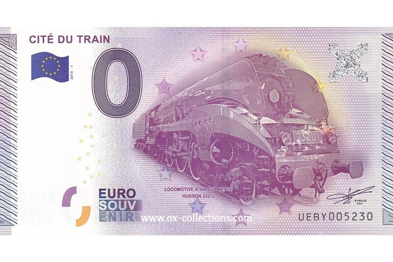 0 Euro-Schein Cité du Train 2015-1 Souvenir