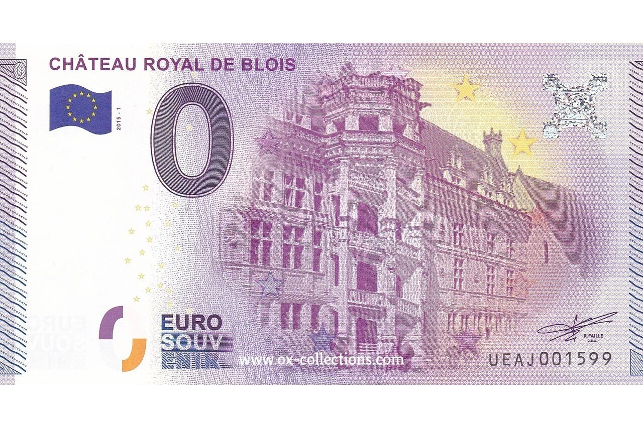 Billet 0 euro Château Royal de Blois 2015-1 souvenir