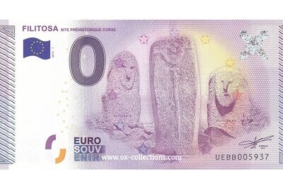 Zero Euro Note Filitosa 2015-1 souvenir