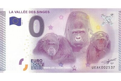 Billet 0 euro La Vallée des Singes 2015-1 souvenir