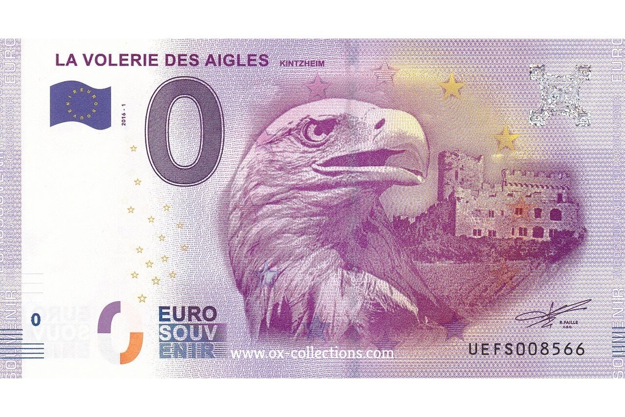 0 Euro-Schein La Volerie des Aigles 2016-1 Souvenir