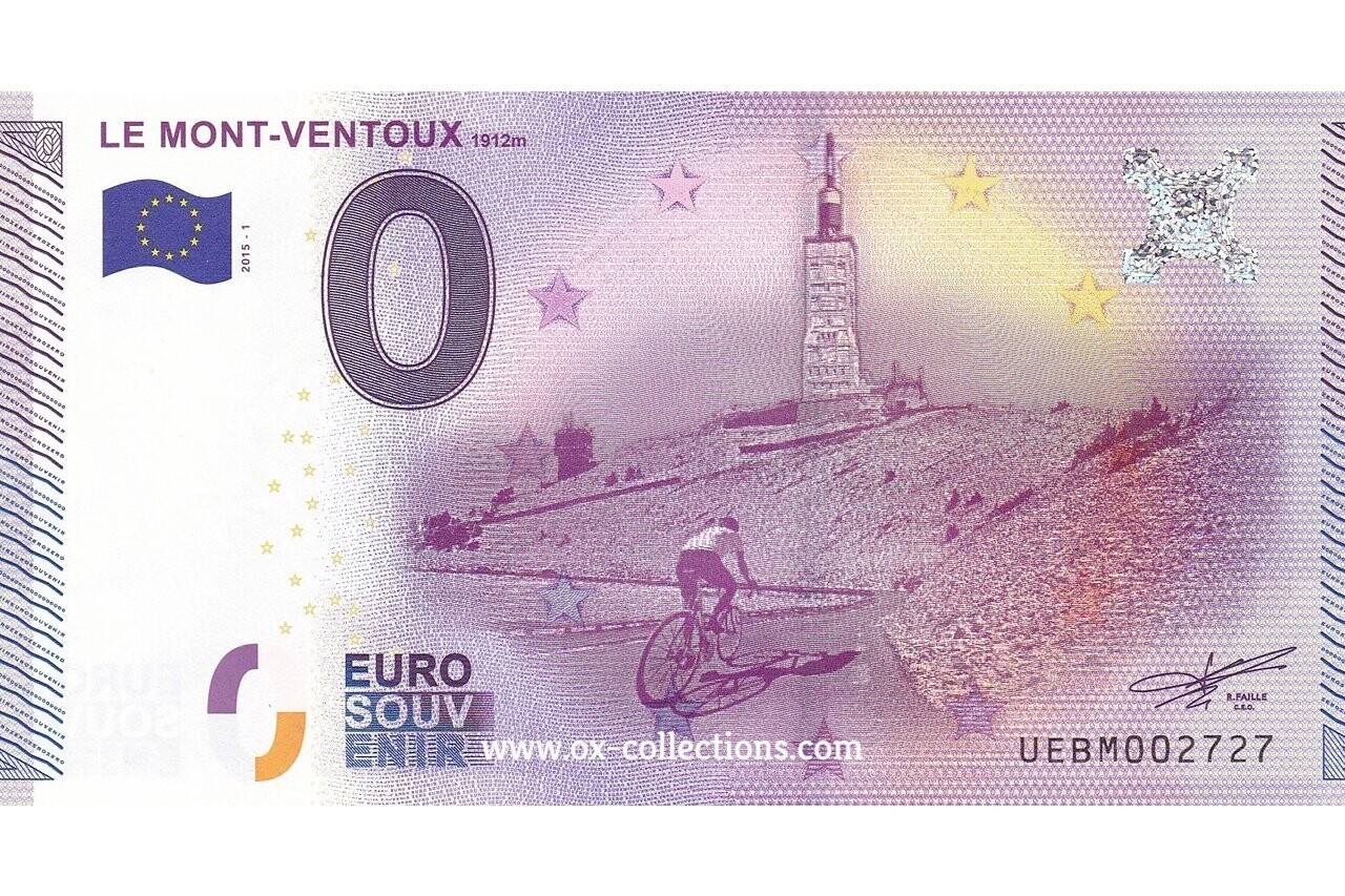 0 Euro-Schein Le Mont-Ventoux 2015-1 Souvenir